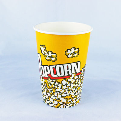 ถังกระดาษพิมพ์แบบเดียว 46oz พิมพ์โลโก้ ป๊อปคอร์นทับ