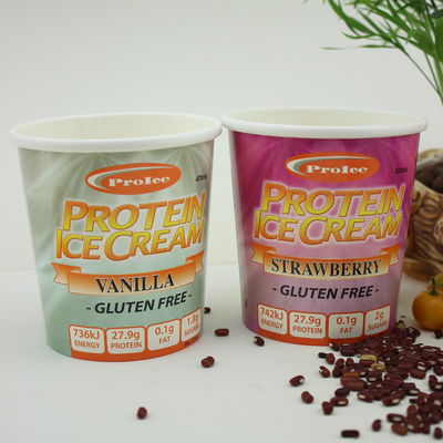 กระป๋องกระดาษไอศกรีมมิตรต่อสิ่งแวดล้อม พร้อมฝา 16oz 475ml กระป๋องโยเกิร์ตแข็ง