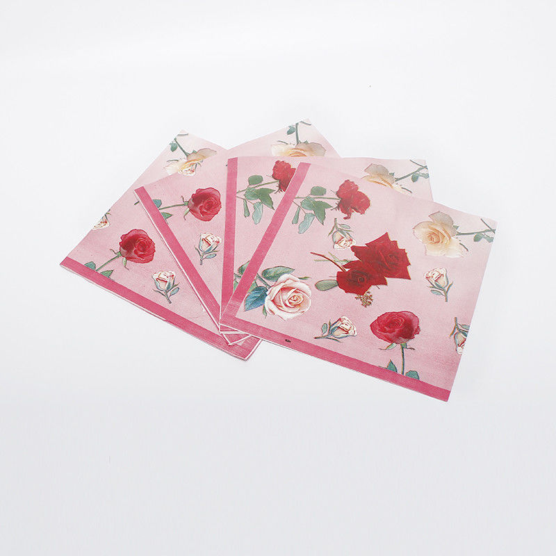 กระดาษพิมพ์ค็อกเทล 3 พลาย ผ้าเช็ดผ้าใบรีไซเคิล Airlaid ประดับ 250 * 250 มม.